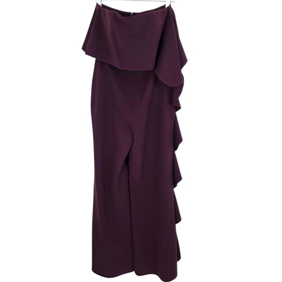 Alexis Kendall Jumpsuit Womens Small Burgundy Cocktail Party Dress Strapless - Picture 4 of 13